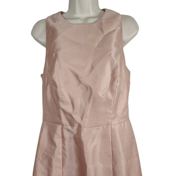 Alfred Sung Pink Formal Dress Fit & Flare Sleeveless Women Size 10 R Open Back - Picture 3 of 9
